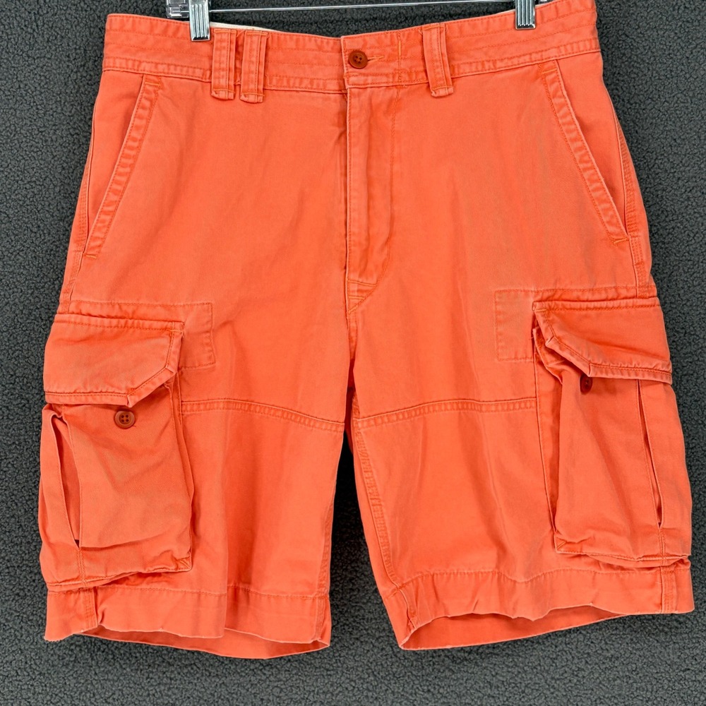 Polo Ralph Lauren Mens Orange Classic Polo Chino Cargo Shorts Size 34